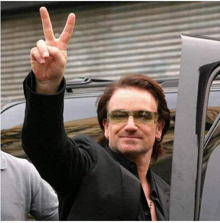 Reference photograph of Bono