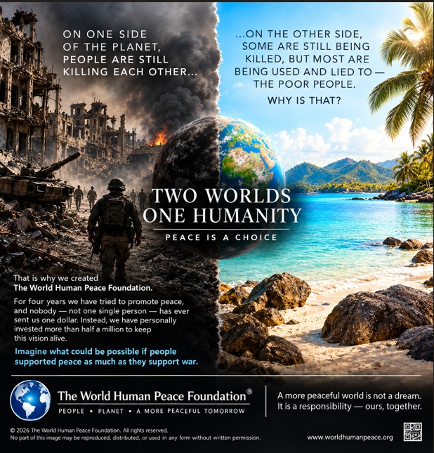 Two Worlds, One Humanity foundation artwork
