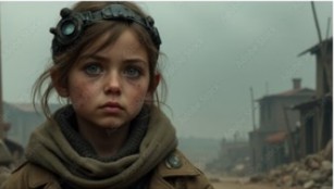 A young girl in a conflict-affected setting, representing the children whose safety and dignity must be protected.