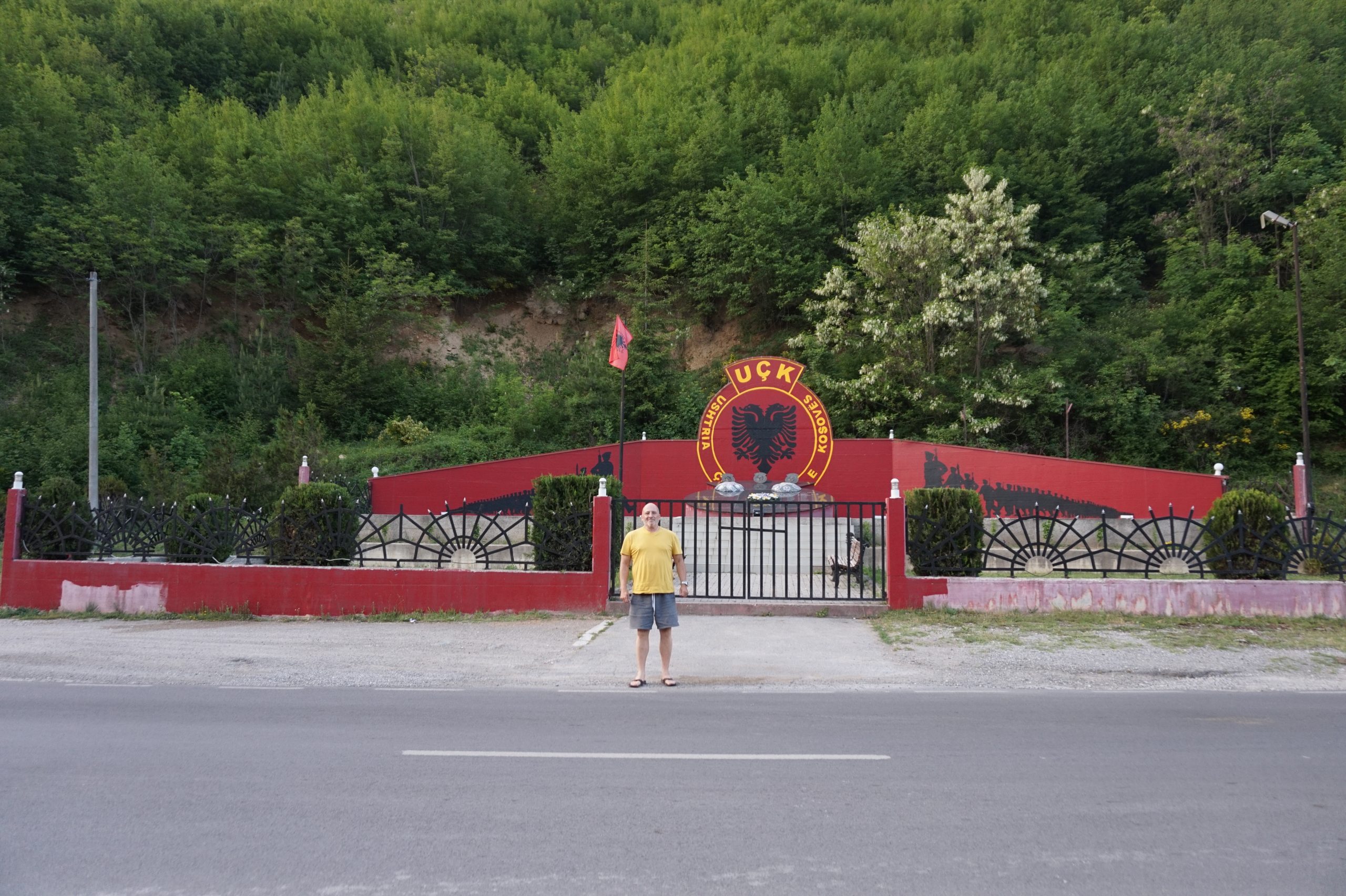 A roadside stop during our journey.