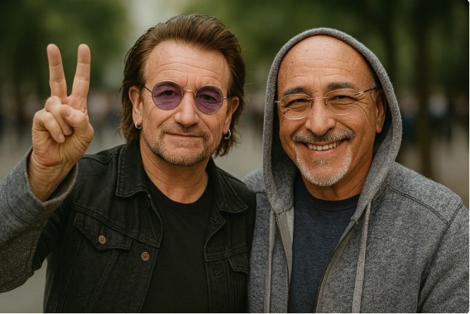 Francisco Armani and Bono